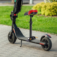 Electric Scooter Seat Saddle for Xiaomi M365 Pro2 Ninebot ES1 Leather+Aluminum Alloy Red+Black Universal Scooter Seat Adjustabl