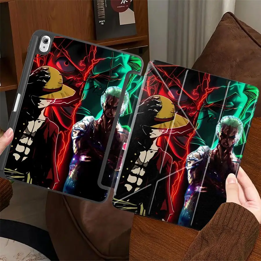 One Pieces Art Tablet Case For Samsung For Galaxy Tab S7+ S8+ 12.4 inch S10 S9+ S10+ S7 FE S8 A11 Plus A8 2022 S6 Lite 10.4 inch