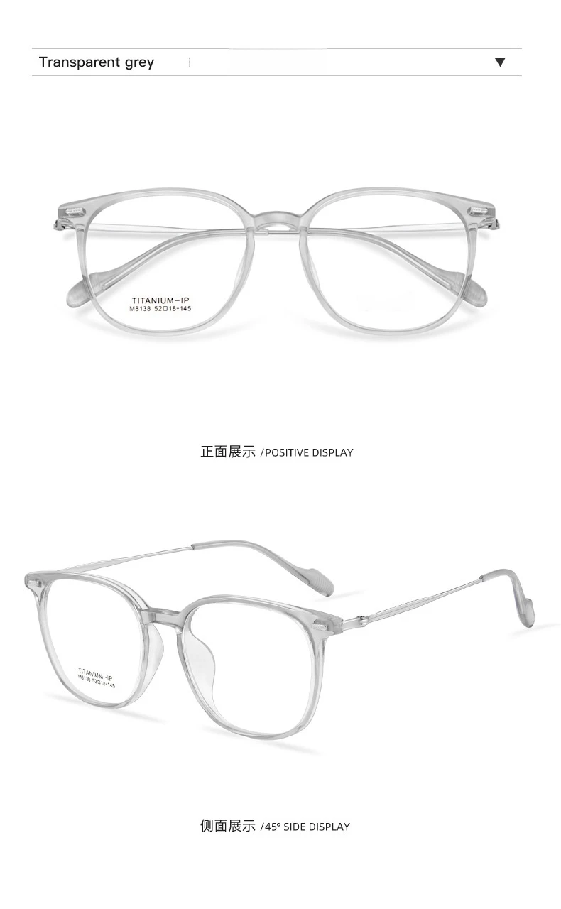 YIMARUILI Komfortable Ultra-licht Flexible TR90 Brillen Männer Retro Runde Reinem Titan Optische Brillen Rahmen Frauen – Detail 15