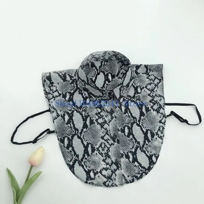 5ASD Women Leopard Snakeskin Print Faux Faux Label Half Shirt قابلة للفصل بلوزة كاذبة أعلى ملحقات ملابس أنيقة