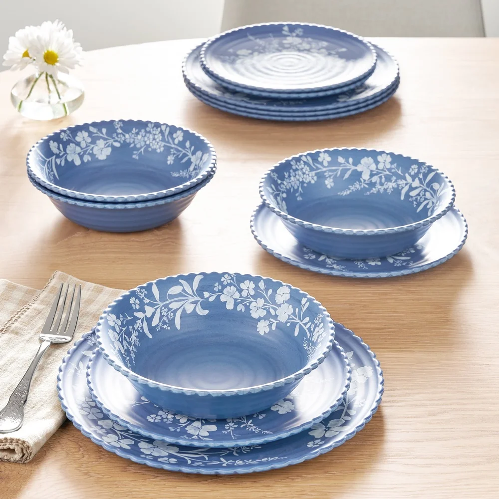 Bamboo Melamine Floral Dinnerware 5