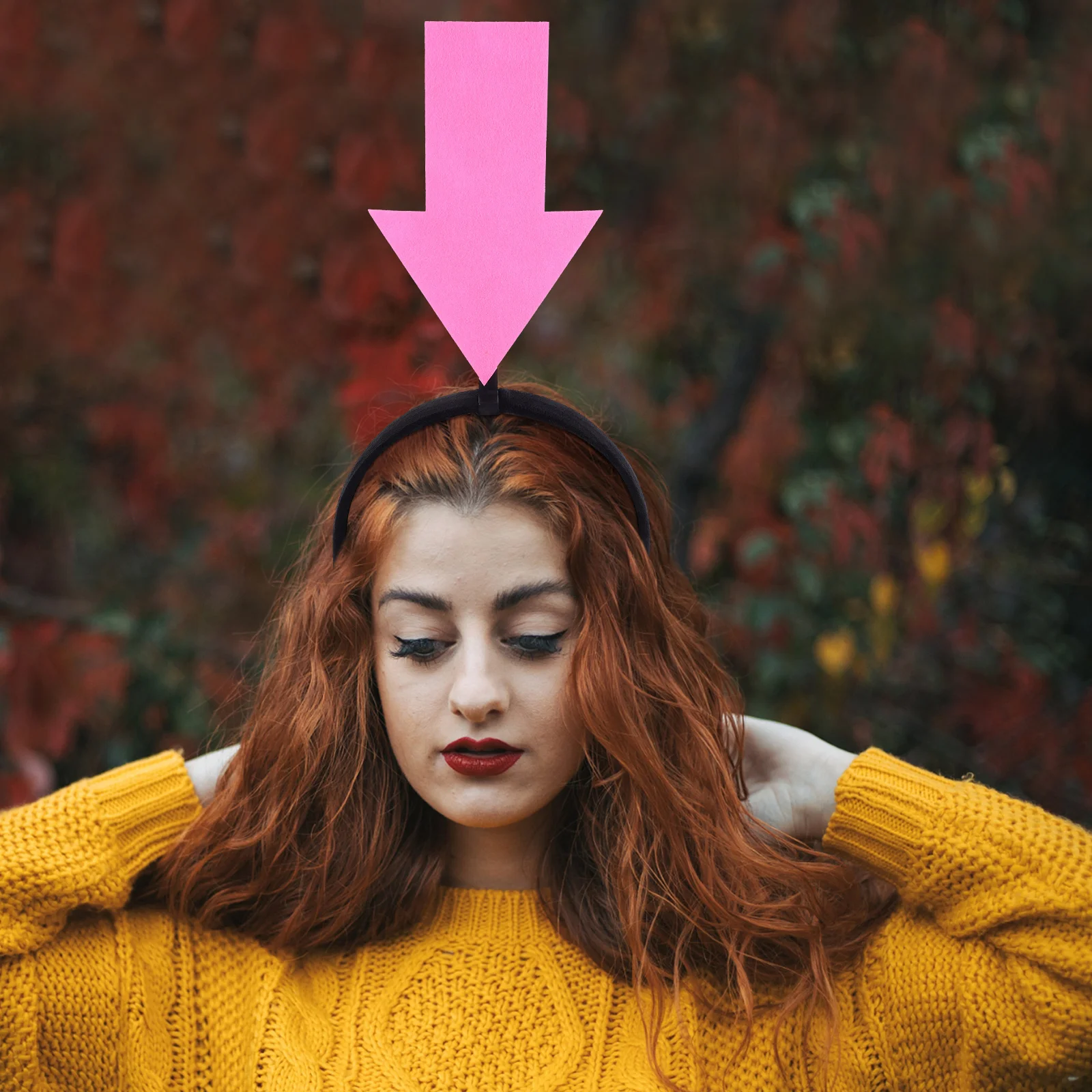 

2pcs Arrow Headband New Creative Symbol Headband Party Headwear Accessory For Halloweens Cosplay Parties And More Yellow Pink