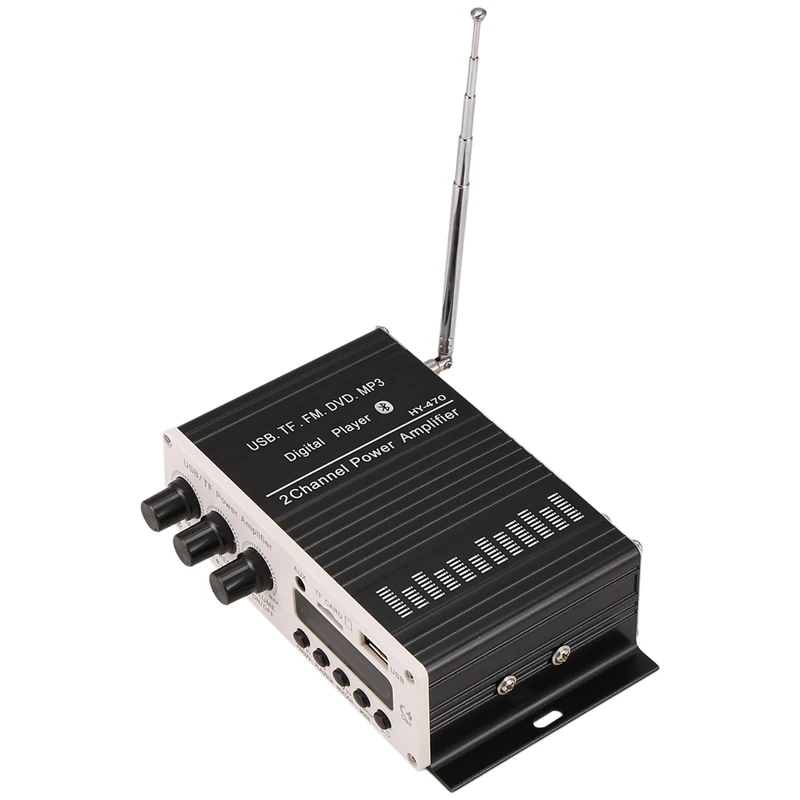 12V เครื่องขยายเสียงดิจิตอล Bluetooth 5.0 HIFI Treble และ Bass Audio AMP 20Wx2 สําหรับโฮมเธียเตอร์ Club Car Party