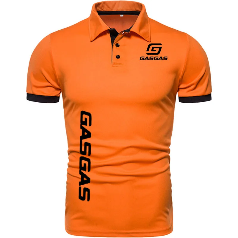 2024 gasgas motorcycle short sleeve comfortable men's POLO shirt Summer cotton high quality Casual outdoor men's golf shirt