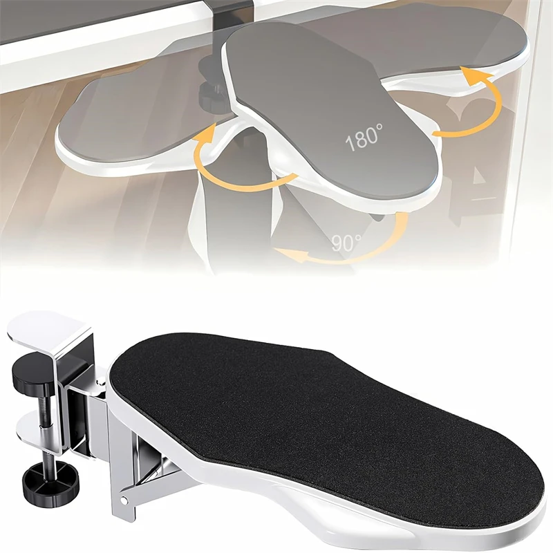 Adjustable Ergonomic Arm Rest - Foldable Desk Extension with Rotating Wrist Pad for Home & Office Comfort Wrist Rest Support 1pc