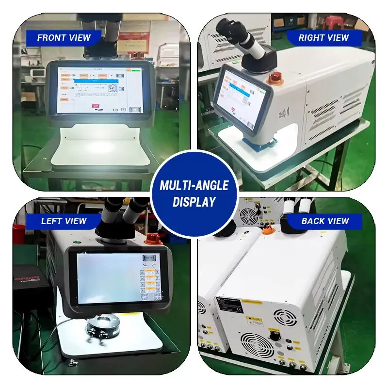 Портативный лазерный сварочный аппарат для золотых ювелирных изделий 150 Вт 200 Вт, мини-настольное лазерное устройство YAG с простым управлением, новое состояние