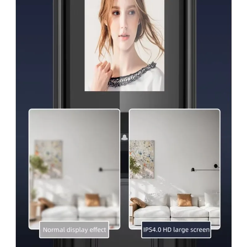 قفل الباب الذكي STLF Ai ببصمة الإصبع، قفل واي فاي رقمي، قفل ذكي مع إرسال الصور إلى الهاتف