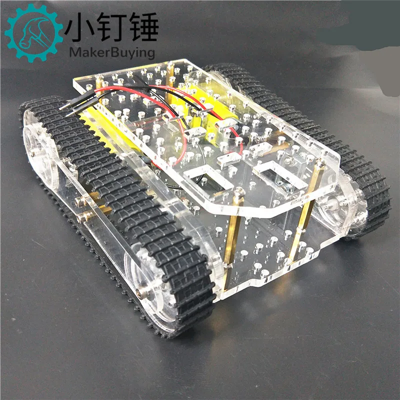 

R4 Tank Robot Chassis Acrylic Transparent Arduino Intelligent Car SN4600