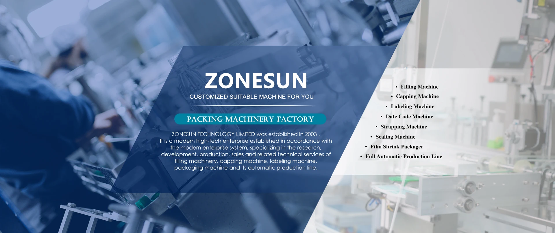 ZONESUN บรรจุเครื่อง