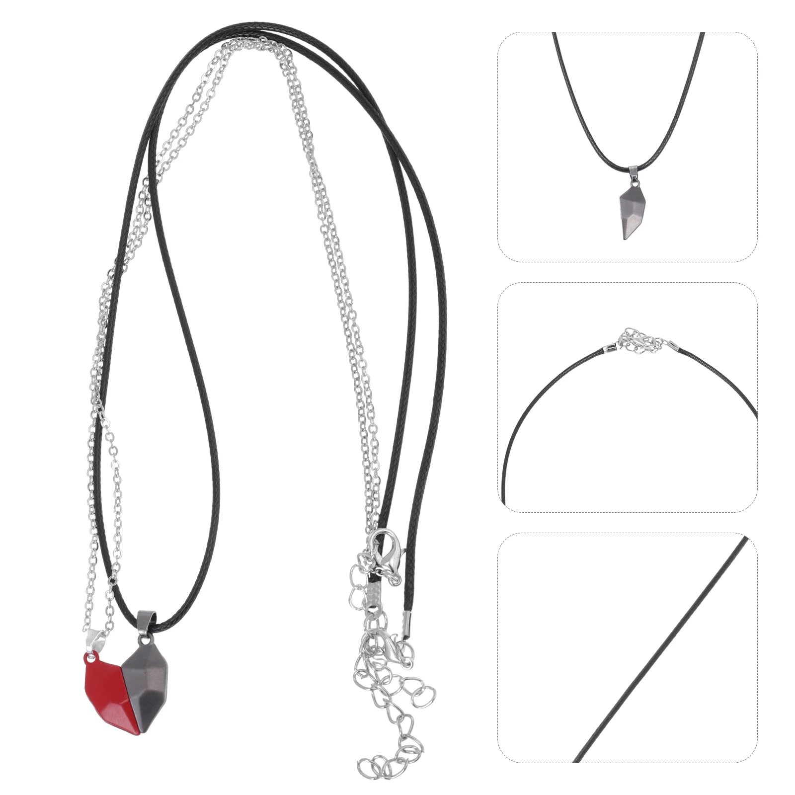 

Necklaces for Women Trendy Couple Couples Magnetic Romantic Lovers Choker Black Zinc Alloy