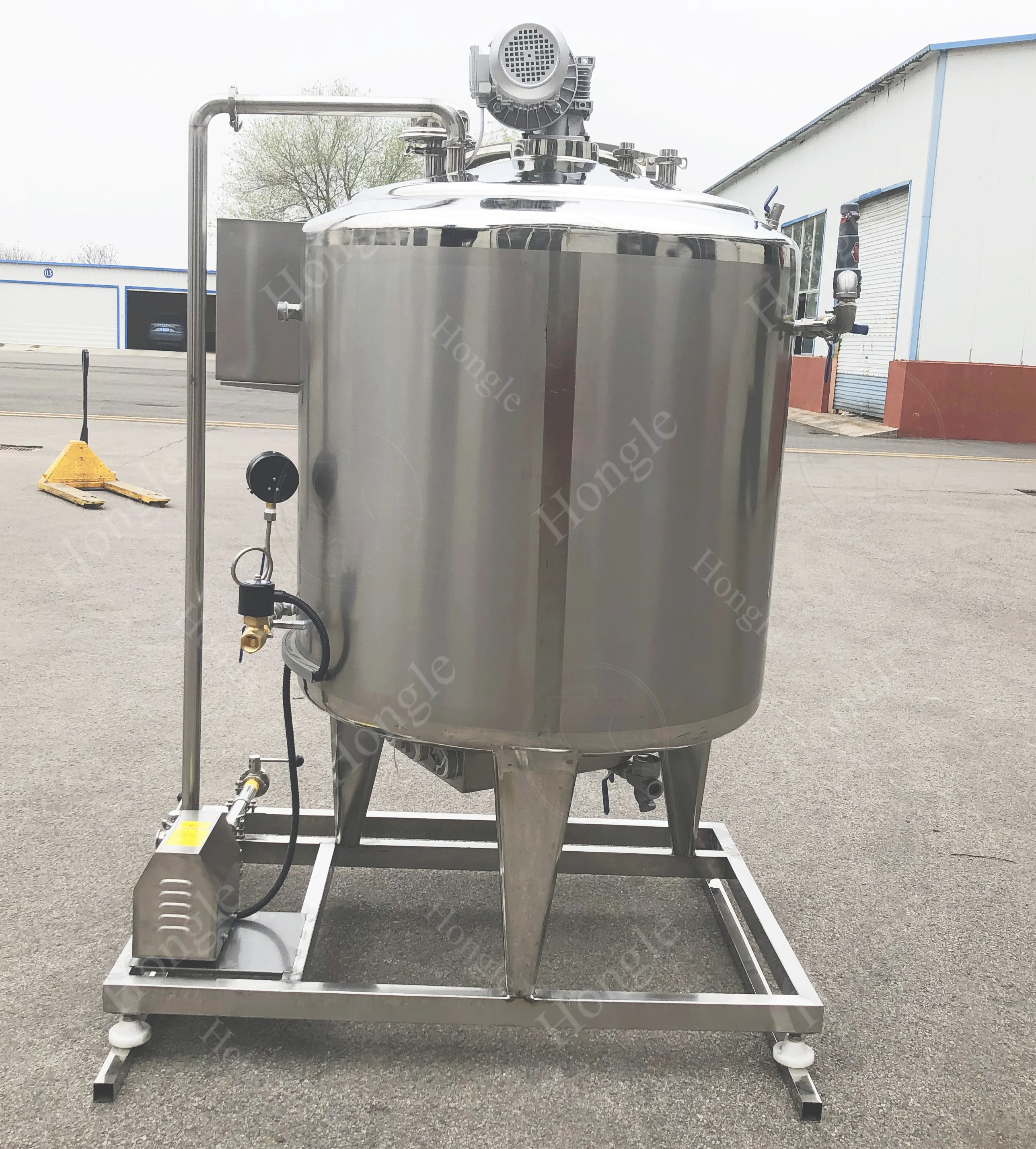 Stainless Steel 100L 200L 300L 500L Pasteurizer For Milk Juice Processing