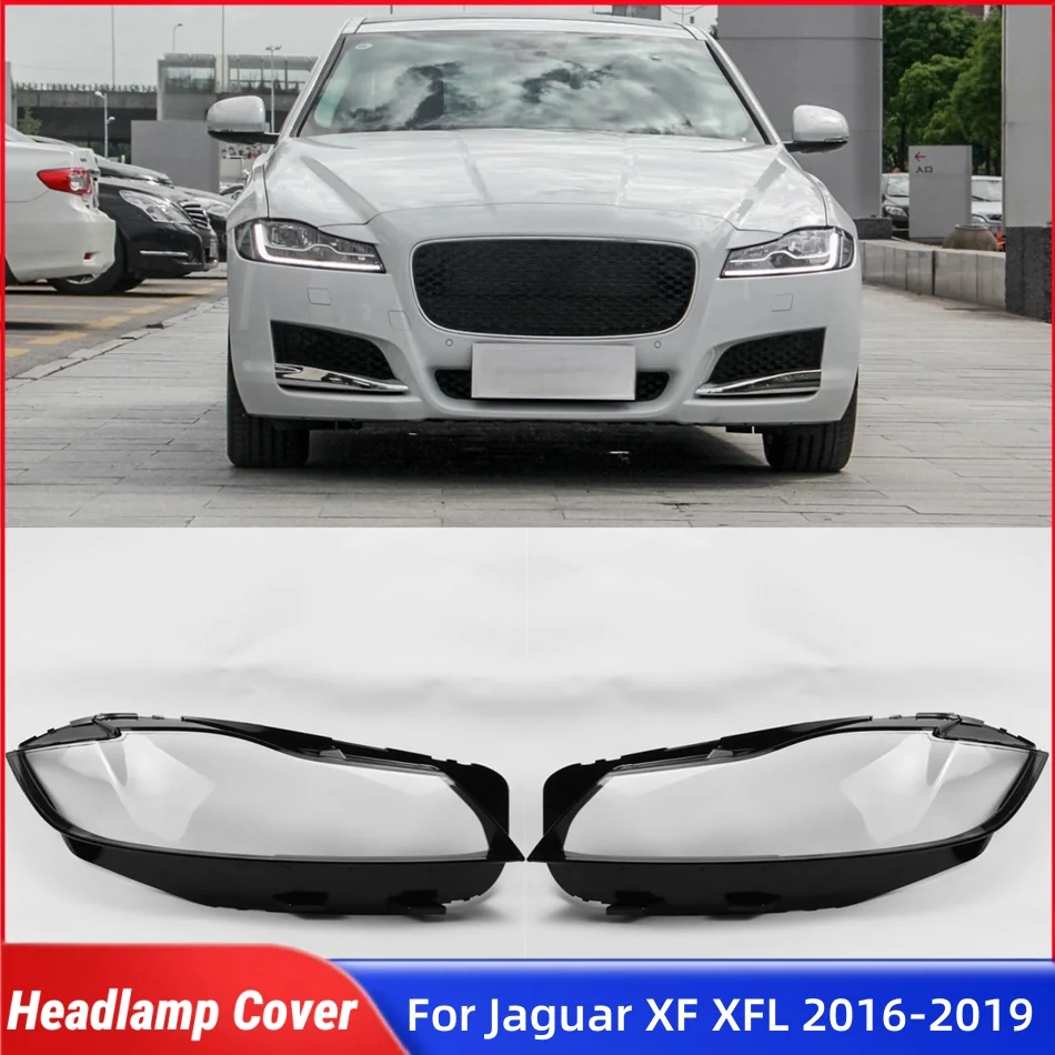 Pop For Jaguar XF XFL 2016 2017 2018 2019 Accessory Cars Lampshades Lamp Headlamp Car Front Headlight Lens Cover Lights Shell