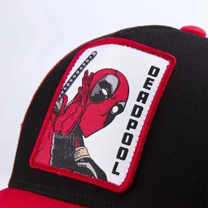 Snapback Deadpool Kappe von Cartoons für Männer und Frauen verstellbarer Hip Hop Dad Dad Hut, hochwertige Garros, Drop -Versandknochen 8 Hauptverkauf Deadpool - №1