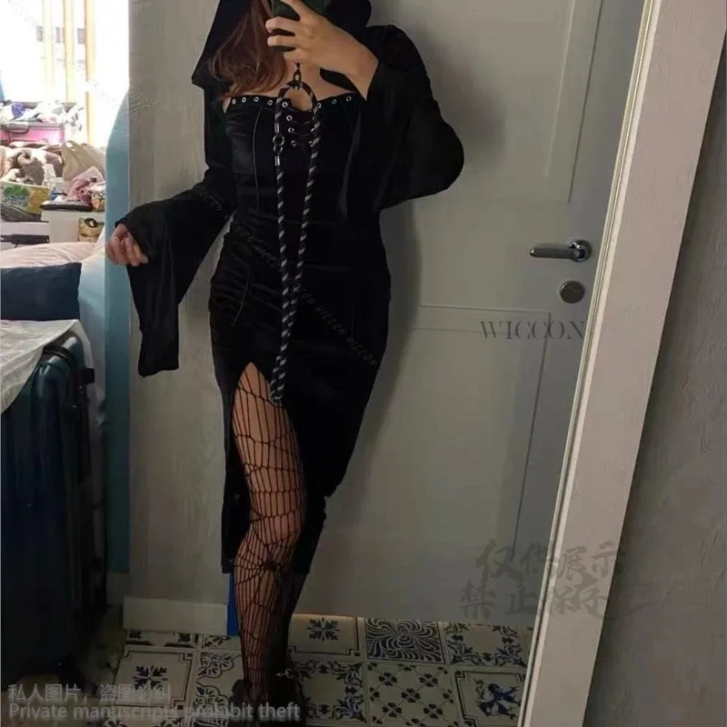 Disfraz de bruja de Anime para mujer, Tutor de monja oscura de Europa y América, vestido Sexy JK, uniforme de vampiro Retro para fiesta de Halloween de Lolita