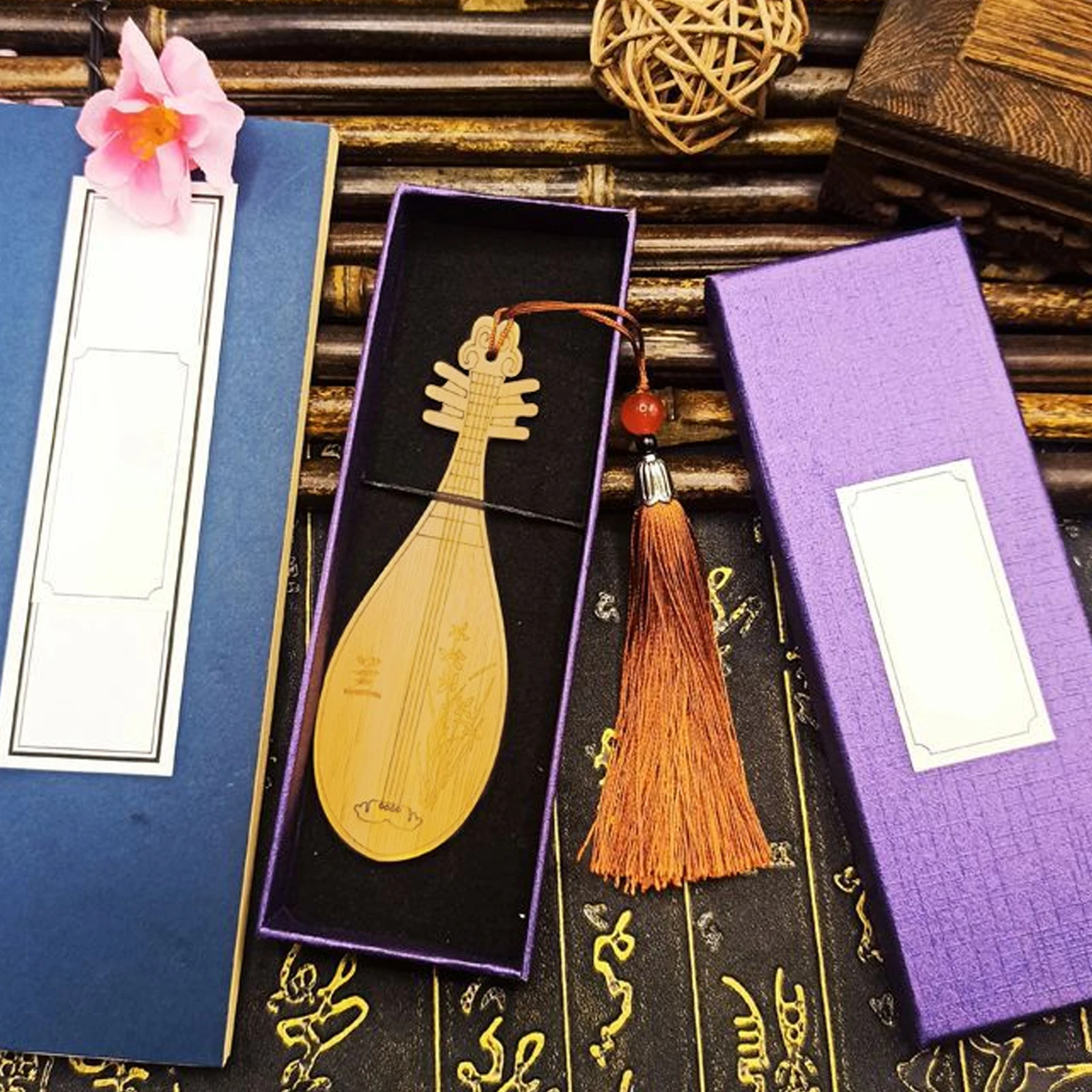 

Pipa Bookmark Chinese Style Musical Instrument Bookmarks Gifts Delicate Shaped Page Marker Diy Pipa Decor