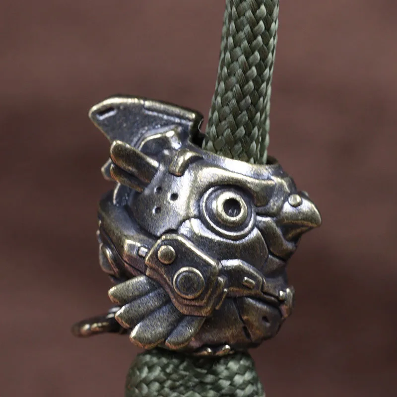 Mechanical Bird Brass Knife Beads EDC Outdoor Paracord Handmade DIY Bracelets Accessories Umbrella Rope Woven Lanyard Pendants 