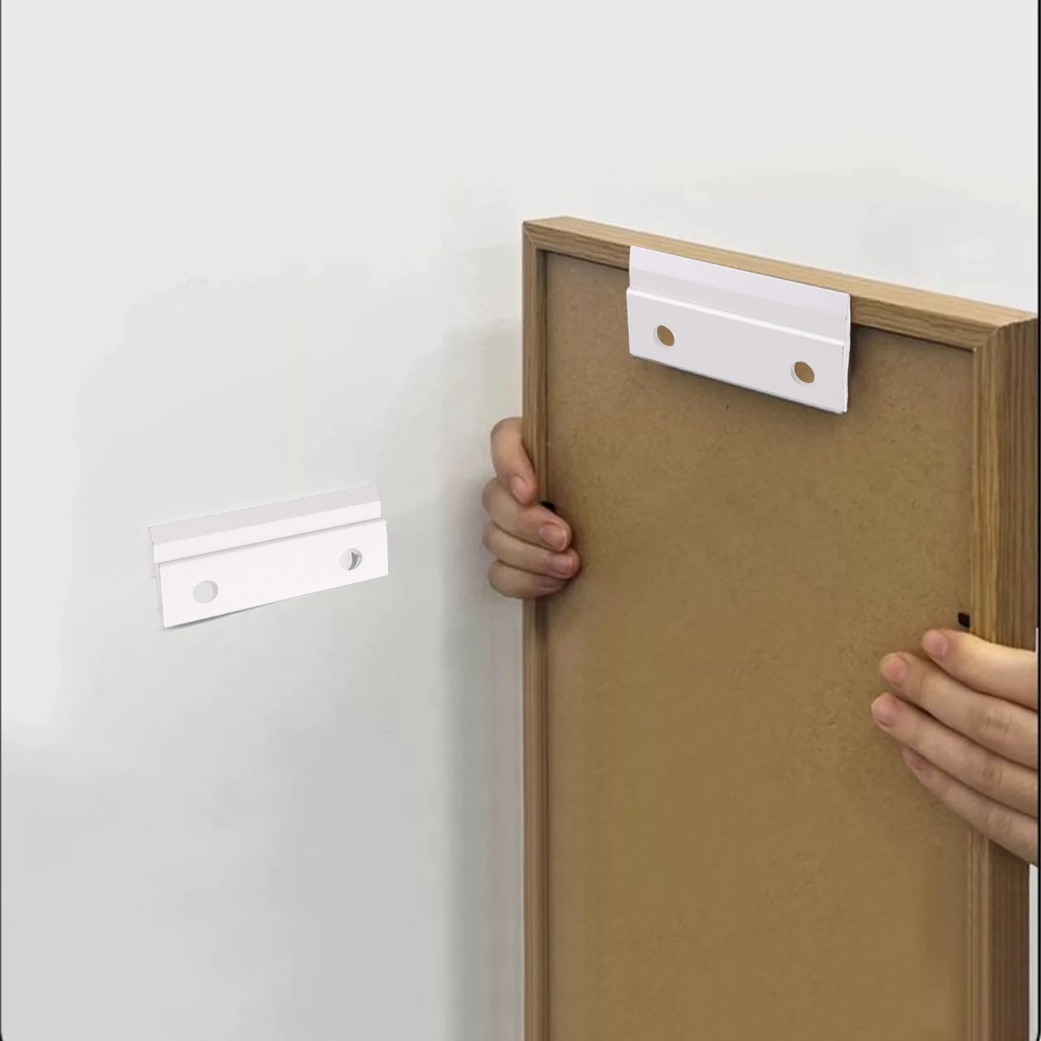 Aluminum Alloy Z Shaped Wall Mount Picture Easy Install Hanger Rustproof Universal Hook Secure Hang Photo Mirror Wall Hardware