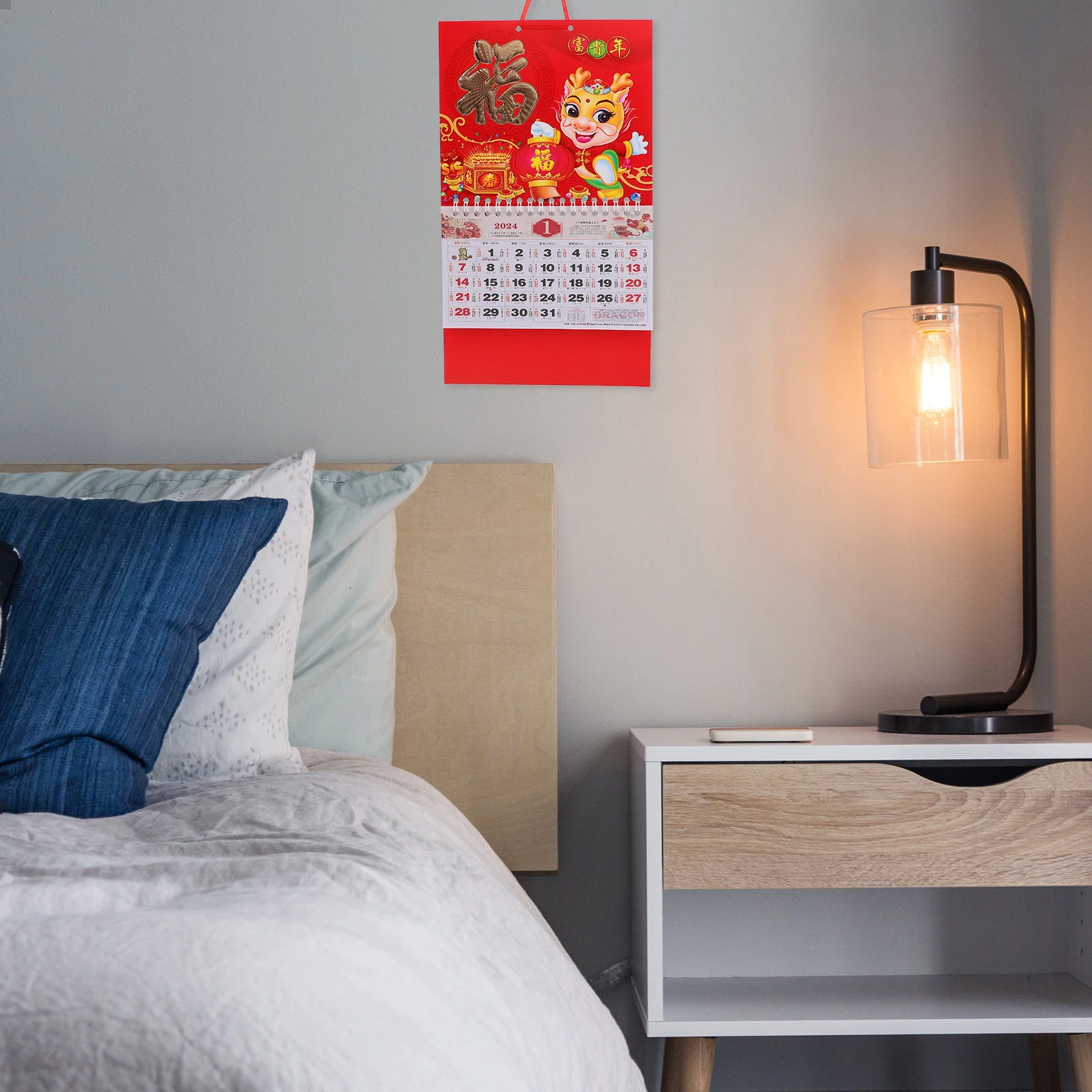 

6 шт. бытовой календарь, технология нежной печати, четкий цвет, подробная информация, лунная дата, аксессуар для дома