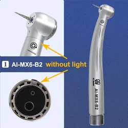 AI-MX6-B2 2holes AI Dental High Speed Turbine Handpiece LED E-generator Standard Head Single Water Spray Dentist Tool not 4-hole