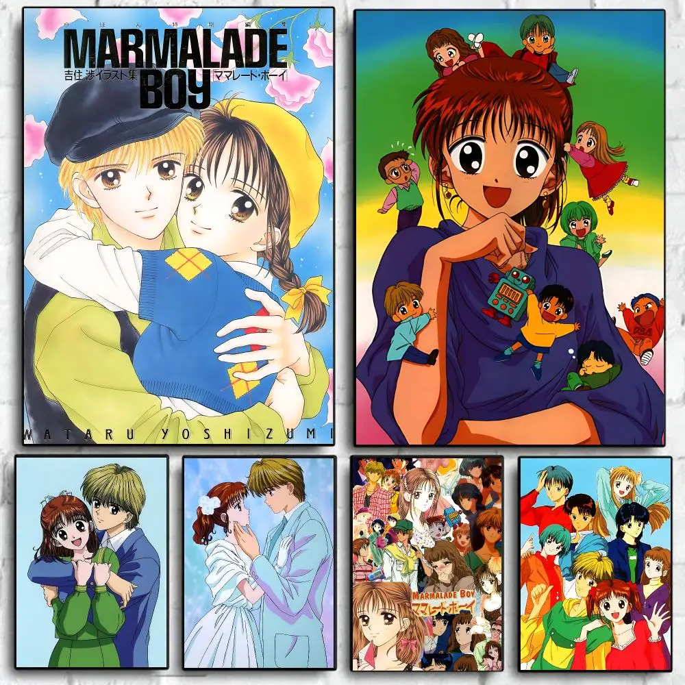 Classic Anime M-Marmalade Boy Poster Self Adhesive Wall Art Decor for Bedroom Living Room Office Home Halloween Gift