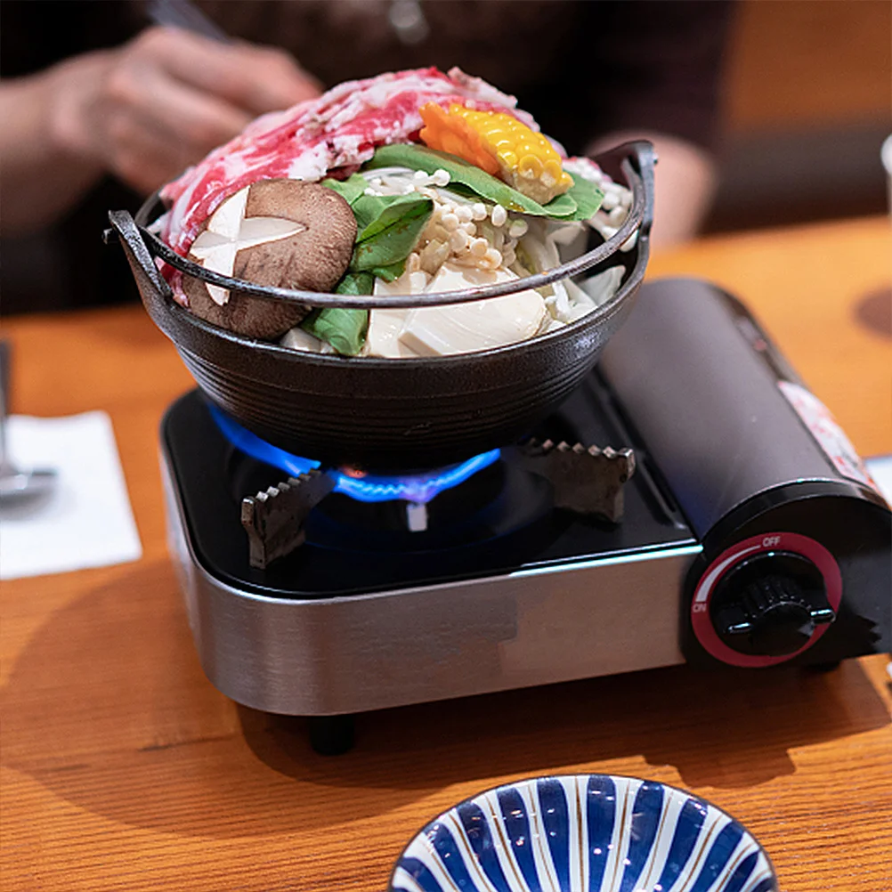 

Cast Iron Dutch Oven Outdoor Camping Cookware Non Stick Large Capacity Pot for Stews Soups Japanese Hot Pot Picnic Grill Fry