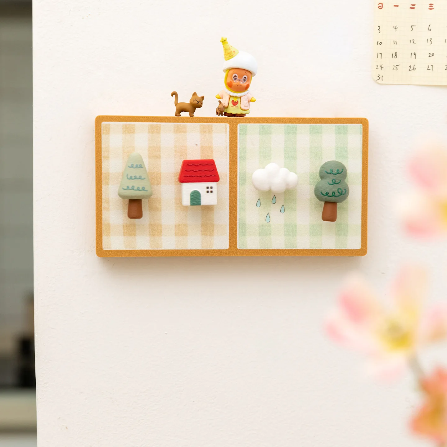 Creative Cute 3D Printing Switch Decor Frame Protective Cover Home Room Beautification Wall Sticker Farmhouse Christmas Decor