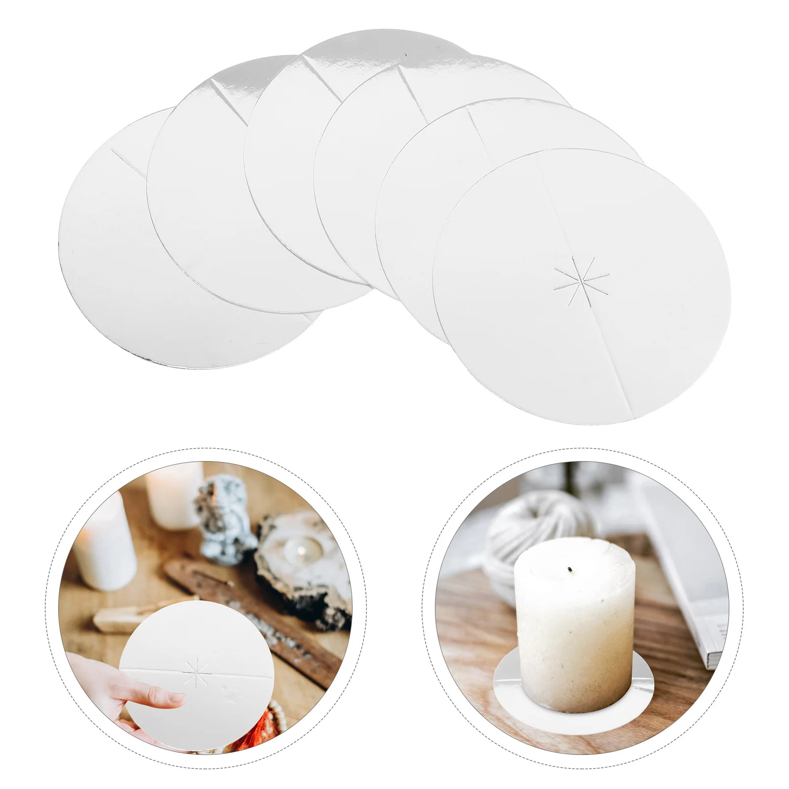 35 Pcs Tray Home Protectors Drip Protective Plate Holder Candles White Disc Conical Replacement