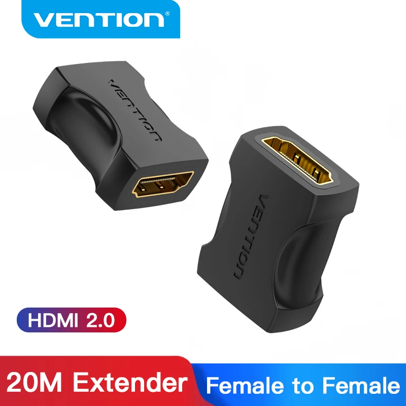 Vention HDMI Extender 4K HDMI 2.0 Złącze żeńskie do żeńskiego Przedłużacz kabla Adapter Łącznik do PS4/3 Przełącznik TV Przedłużacz HDMI