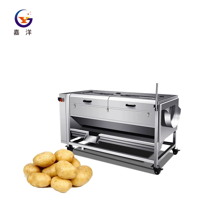 

Industrial Fruit & Vegetable Washing and Peeling Machine for Potatoes Carrots Taro Cassava with Brush Technology