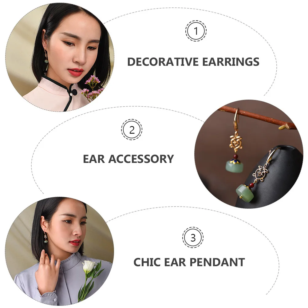 

1 Pair Retro Earrings Vintage Style Lightweight Decorative Ear Pendant For Women Fashion Jewelry Gift Party Photo Shoot