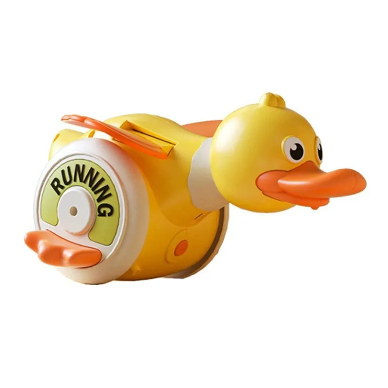 Para guía de bebé aprendiendo a escalar pato de forrajeo giratorio eléctrico con luz y música lindo pato deslizante móvil
