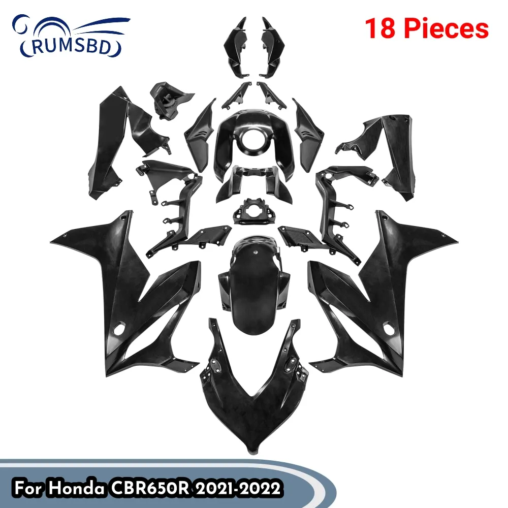 

18 PCS Motorcycle Accessories Full Set Unpainted Bodywork Frame Parts For Honda CBR650R CBR 650R 2021-2023 Complete Fairing Kit