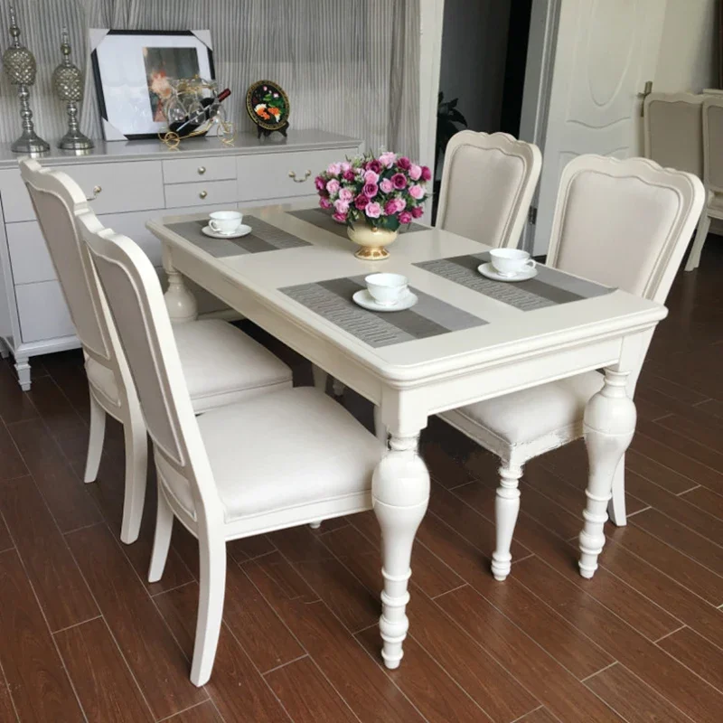 

Waterproof Oilproof Dining Table Light Luxury Space Saving Restaurant Tables Modern White Nordic Mesas De Jantar Home Furniture