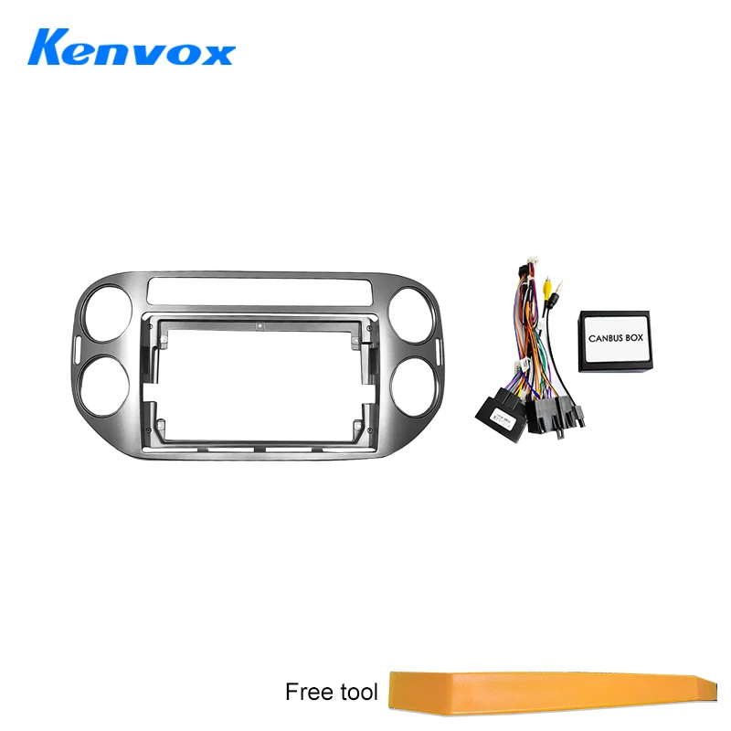 Car Radio For Volkswagen Tiguan 1 NF 2006 - 2016 Android 2 Din Stereo Mounting Bezel Faceplate Frame Kit