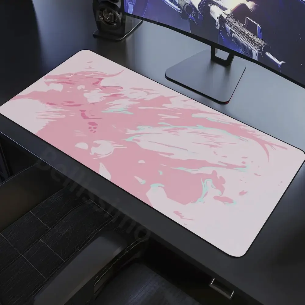 핑크 드래곤 마우스 패드 일본 스타일 대형 테이블 매트 귀여운 액세서리 고무 미끄럼 방지 XXL 컴퓨터 대형 사이즈 1200x600 소녀용 패드