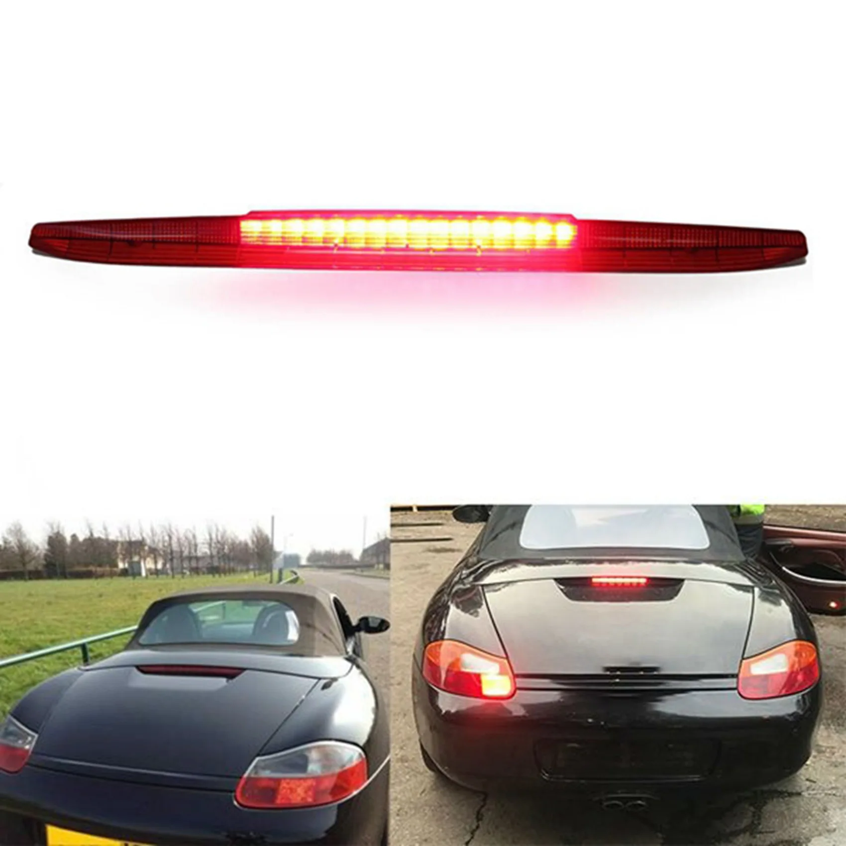 Car Third 3Rd Brake Light Led Stop Lamp for Porsche Boxster Roadster 986 1997-2004 98663105000 90063101990 Smoked