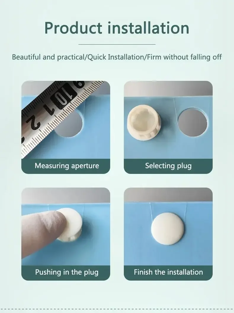 

Various sizes black white round Snap in Type Locking Hole Plugs Button Cover cap plastic hole plug for cabinet cupboard 5mm-60mm