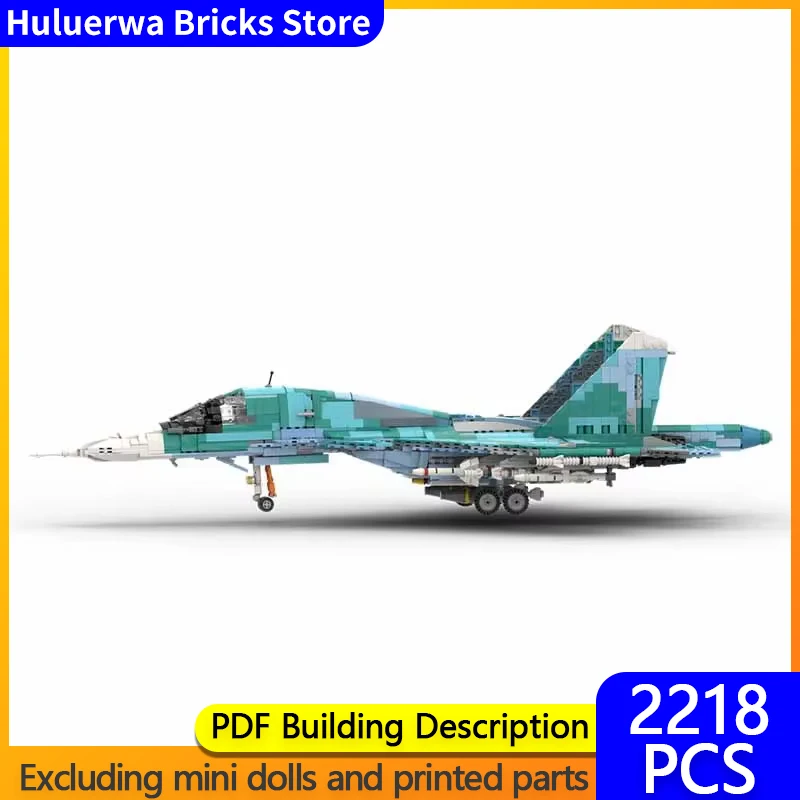 Military Aircraft Model MOC Building Military Supersonic Jet Fighter Modular Technology Gifts Holiday Assemble Children Toy Suit