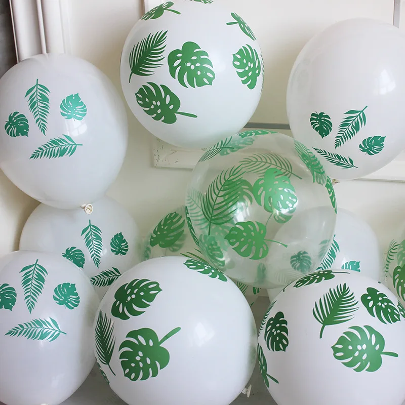 

10-30pcs Turtle Leaf Tropical Balon Jungle Turtle Back Leaf Latex Balloon Hawaiian Balloon Wedding Birthday Kids Summer Balloons