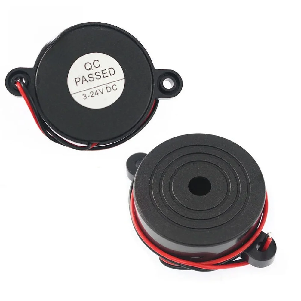 For Alarm Systems Black Piezo Alarm Easy Installation Sound Alarm Active Alarm Easy Installation Wide Voltage Range