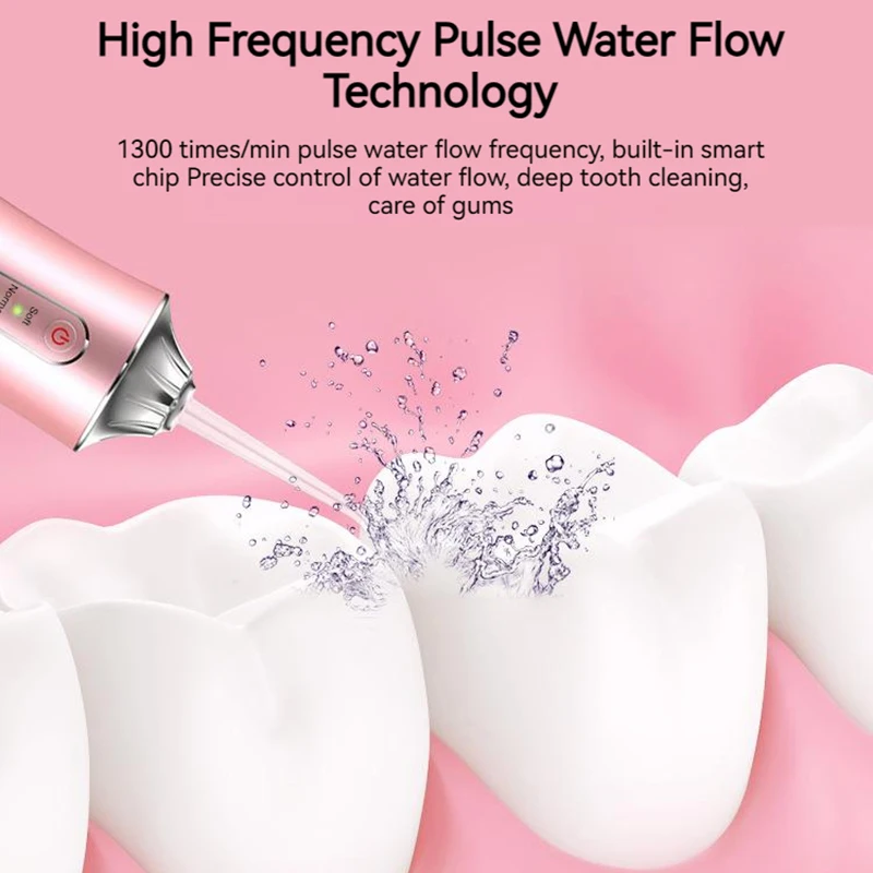 Portable Smart Electric Oral Irrigator Water Flosser 1 Jets 3 Modes Rechargeable Dental Water Jet Irrigator Dental Teeth Cleaner