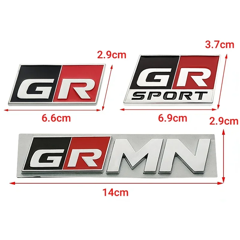 Car Rear Body Emblem Decal for Toyota GR Sport MN Hiace Estima Hilux Rav4 Supra Camry Crown CHR Avalon Exterior Accessories