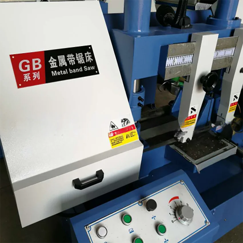 High Precision Sawing Aluminium Metal GH4230 Semi Automatic Double Column Horizontal Cutting Band Saw Hine