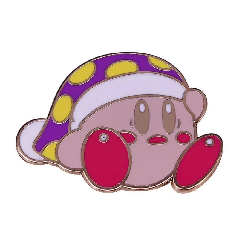 Kirby Metalen Pins voor Rugzakken Emaille Pin Leuke Japanse Broches voor Vrouwen Roze Broche Revers Anime Badges Mode Kerstcadeau