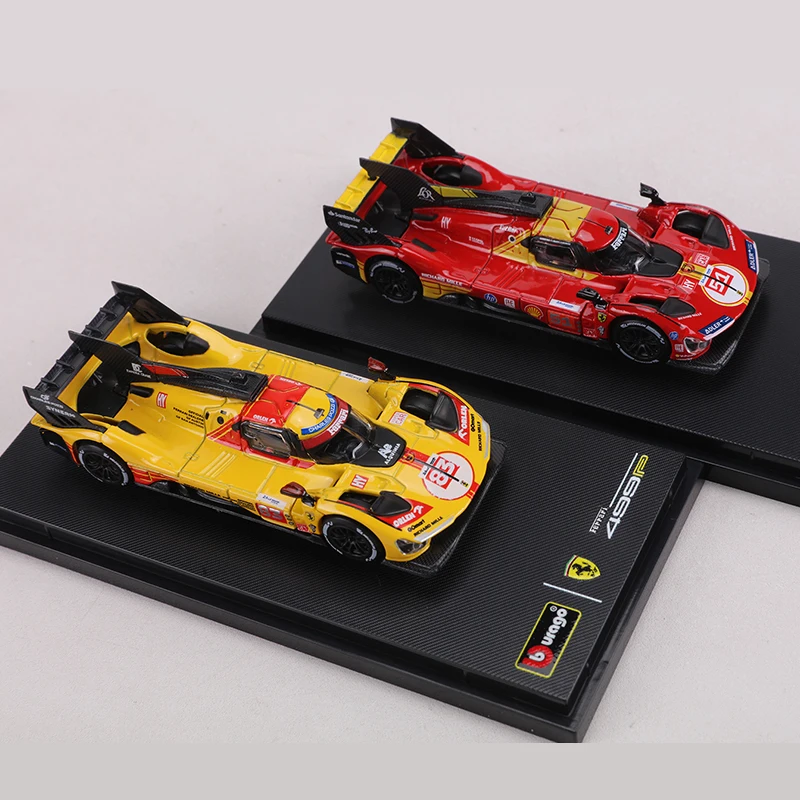 Burago 1:64 Ferrari 499p 24 Hours of Le Mans Car NO.51 NO.83 Muddy distressed version Alloy Model Car