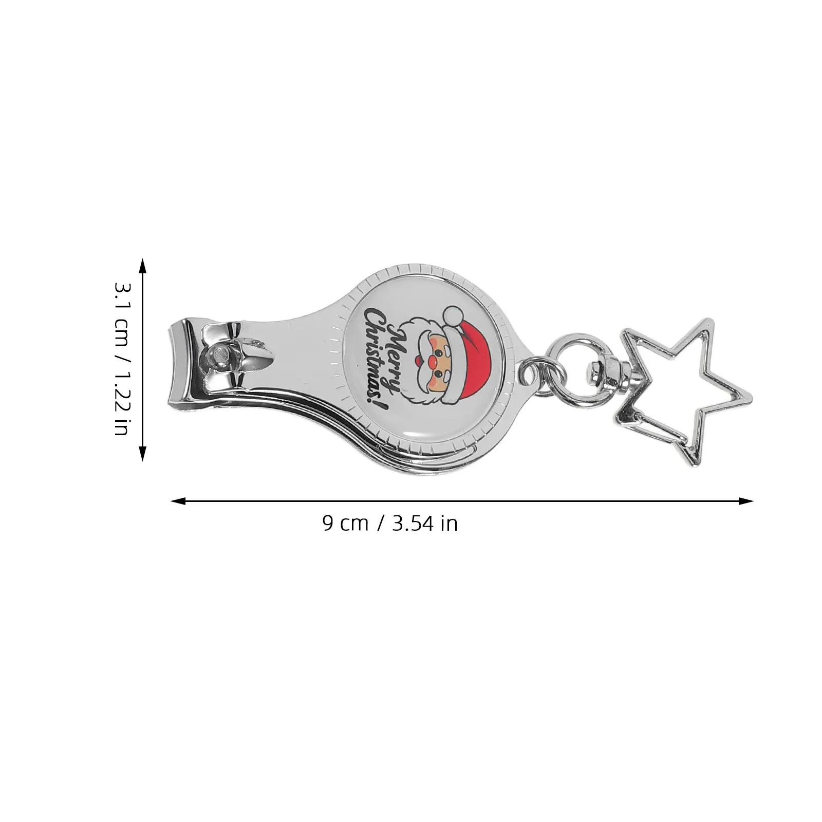 10Pcs Stainless Steel Nail Clipper Keychain Compact Bottle Opener Xmas Party Favor Travel Outdoor Christmas Gift