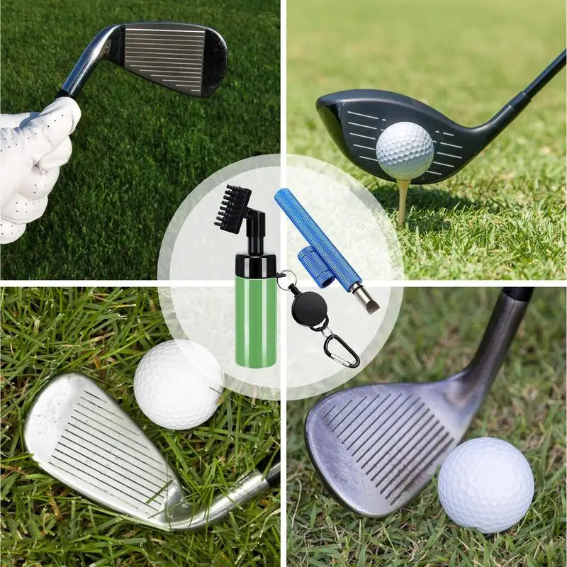 

Golf Scrub Brush Golf Club Cleaner With Retractable Clip And Sharpener Tool Lightweight And Stylish Comfortable Grip Brush