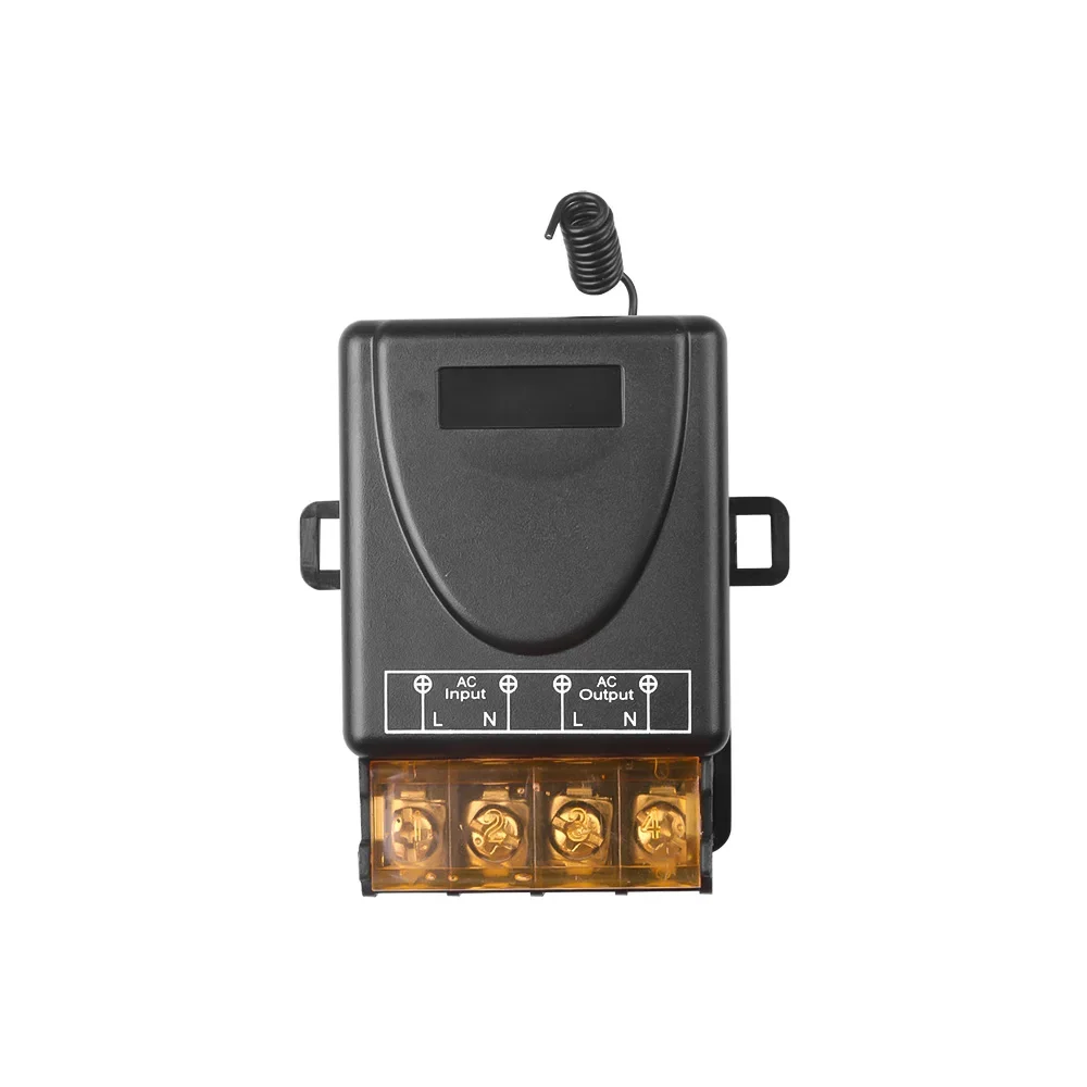 AC 110V 220V 30A Relay 1CH Receiver Controller and 2botton RF 433 Mhz Transmitter 433Mhz Wireless Remote Control Switch