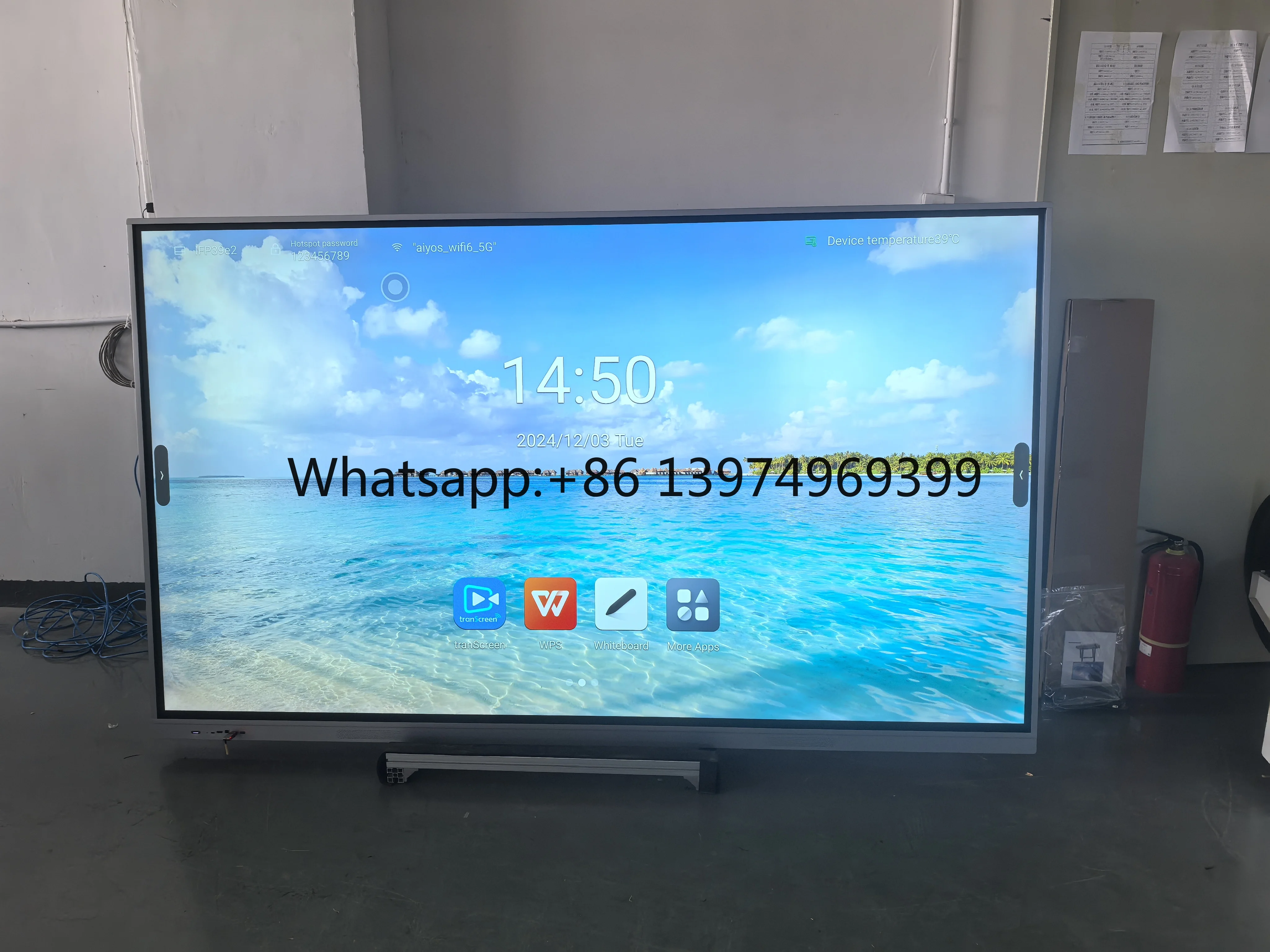 55, 65, 75, 85-дюймовый интерактивный сенсорный экран 4K для обучения, цифровая доска для конференц-залов, умная панель для образования.