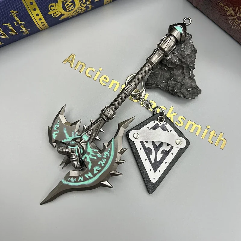 

18cm WOW Shadowmourne Axe Game Replica Metal Weapon Model Lich King 1:6 Action Figure Accessory Decoration Collectible Toys Boy